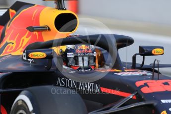 World © Octane Photographic Ltd. Formula 1 – Winter Test 1. Aston Martin Red Bull Racing TAG Heuer RB14 – Max Verstappen. Circuit de Barcelona-Catalunya, Spain. Tuesday 27th February 2018.