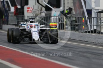 World © Octane Photographic Ltd. Formula 1 – Winter Test 1. Williams Martini Racing FW41 – Robert Kubica. Circuit de Barcelona-Catalunya, Spain. Tuesday 27th February 2018.