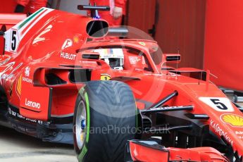 World © Octane Photographic Ltd. Formula 1 – Winter Test 1. Scuderia Ferrari SF71-H – Sebastian Vettel, Circuit de Barcelona-Catalunya, Spain. Tuesday 27th February 2018.