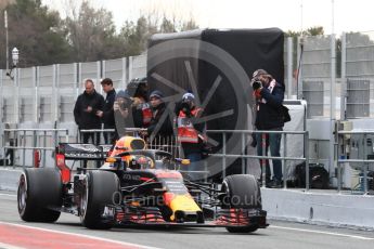 World © Octane Photographic Ltd. Formula 1 – Winter Test 1. Aston Martin Red Bull Racing TAG Heuer RB14 – Max Verstappen. Circuit de Barcelona-Catalunya, Spain. Tuesday 27th February 2018.