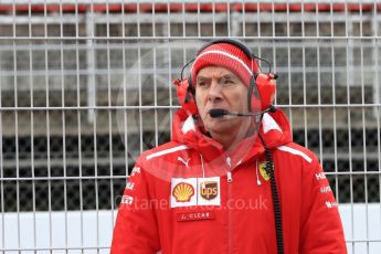 World © Octane Photographic Ltd. Formula 1 – Winter Test 1. Scuderia Ferrari Senior Performance Engineer - Jock Clear, Circuit de Barcelona-Catalunya, Spain. Tuesday 27th February 2018.