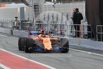 World © Octane Photographic Ltd. Formula 1 – Winter Test 1. McLaren MCL33 – Stoffel Vandoorne. Circuit de Barcelona-Catalunya, Spain. Tuesday 27th February 2018.