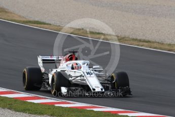 World © Octane Photographic Ltd. Formula 1 – Winter Test 1. Alfa Romeo Sauber F1 Team C37 – Charles Leclerc. Circuit de Barcelona-Catalunya, Spain. Tuesday 27th February 2018.