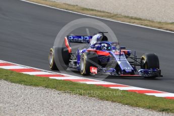 World © Octane Photographic Ltd. Formula 1 – Winter Test 1. Scuderia Toro Rosso STR13 – Pierre Gasly. Circuit de Barcelona-Catalunya, Spain. Tuesday 27th February 2018.