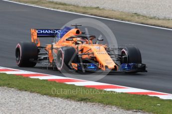 World © Octane Photographic Ltd. Formula 1 – Winter Test 1. McLaren MCL33 – Stoffel Vandoorne. Circuit de Barcelona-Catalunya, Spain. Tuesday 27th February 2018.