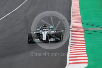 World © Octane Photographic Ltd. Formula 1 – Winter Test 1. Mercedes AMG Petronas Motorsport AMG F1 W09 EQ Power+ - Valtteri Bottas. Circuit de Barcelona-Catalunya, Spain. Tuesday 27th February 2018.