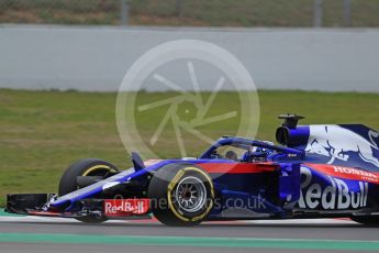 World © Octane Photographic Ltd. Formula 1 – Winter Test 1. Scuderia Toro Rosso STR13 – Pierre Gasly. Circuit de Barcelona-Catalunya, Spain. Tuesday 27th February 2018.