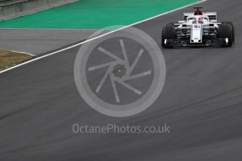 World © Octane Photographic Ltd. Formula 1 – Winter Test 1. Alfa Romeo Sauber F1 Team C37 – Charles Leclerc. Circuit de Barcelona-Catalunya, Spain. Tuesday 27th February 2018.