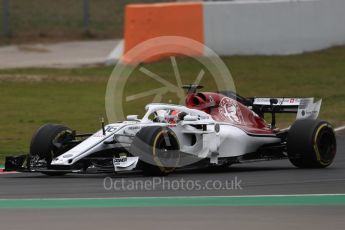 World © Octane Photographic Ltd. Formula 1 – Winter Test 1. Alfa Romeo Sauber F1 Team C37 – Charles Leclerc. Circuit de Barcelona-Catalunya, Spain. Tuesday 27th February 2018.