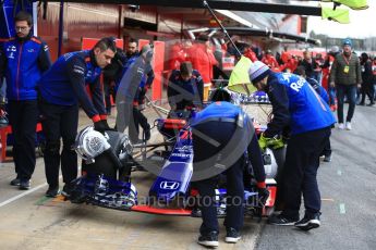 World © Octane Photographic Ltd. Formula 1 – Winter Test 1. Scuderia Toro Rosso STR13 – Pierre Gasly. Circuit de Barcelona-Catalunya, Spain. Tuesday 27th February 2018.