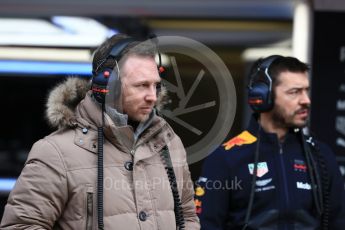 World © Octane Photographic Ltd. Formula 1 – Winter Test 1. Aston Martin Red Bull Racing TAG Heuer Team Principal - Christian Horner . Circuit de Barcelona-Catalunya, Spain. Tuesday 27th February 2018.