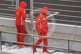 World © Octane Photographic Ltd. Formula 1 – Winter Test 1 – The 3rd day starts with snowfall at the circuit. Circuit de Barcelona-Catalunya, Spain. Wednesday 28th February 2018.