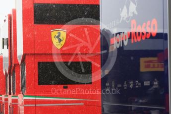 World © Octane Photographic Ltd. Formula 1 – Winter Test 1 – The 3rd day starts with snowfall at the circuit. Circuit de Barcelona-Catalunya, Spain. Wednesday 28th February 2018.