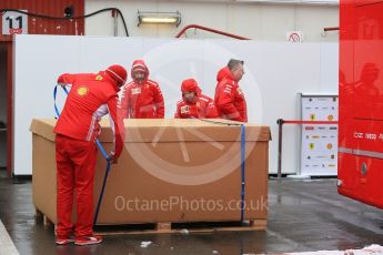 World © Octane Photographic Ltd. Formula 1 – Winter Test 1. Scuderia Ferrari SF71-H new parts delivery, Circuit de Barcelona-Catalunya, Spain. Wednesday 28th February 2018.