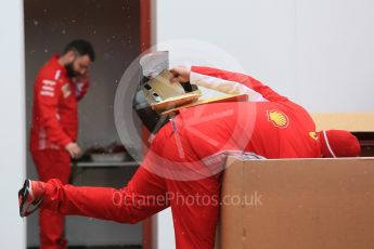 World © Octane Photographic Ltd. Formula 1 – Winter Test 1. Scuderia Ferrari SF71-H new parts delivery, Circuit de Barcelona-Catalunya, Spain. Wednesday 28th February 2018.