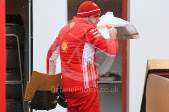 World © Octane Photographic Ltd. Formula 1 – Winter Test 1. Scuderia Ferrari SF71-H new parts delivery, Circuit de Barcelona-Catalunya, Spain. Wednesday 28th February 2018.