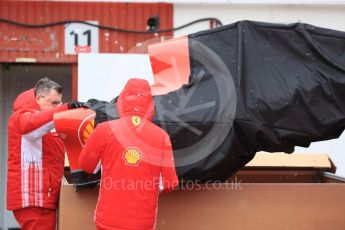 World © Octane Photographic Ltd. Formula 1 – Winter Test 1. Scuderia Ferrari SF71-H new parts delivery, Circuit de Barcelona-Catalunya, Spain. Wednesday 28th February 2018.