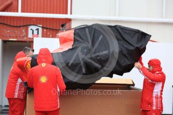 World © Octane Photographic Ltd. Formula 1 – Winter Test 1. Scuderia Ferrari SF71-H new parts delivery, Circuit de Barcelona-Catalunya, Spain. Wednesday 28th February 2018.