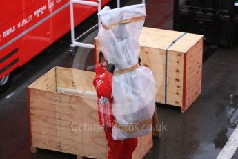 World © Octane Photographic Ltd. Formula 1 – Winter Test 1. Scuderia Ferrari SF71-H new parts delivery, Circuit de Barcelona-Catalunya, Spain. Wednesday 28th February 2018.