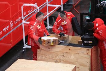 World © Octane Photographic Ltd. Formula 1 – Winter Test 1. Scuderia Ferrari SF71-H new parts delivery, Circuit de Barcelona-Catalunya, Spain. Wednesday 28th February 2018.