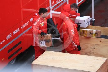 World © Octane Photographic Ltd. Formula 1 – Winter Test 1. Scuderia Ferrari SF71-H new parts delivery, Circuit de Barcelona-Catalunya, Spain. Wednesday 28th February 2018.