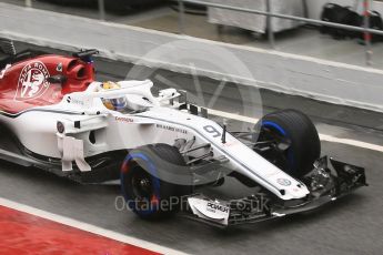 World © Octane Photographic Ltd. Formula 1 – Winter Test 1. Alfa Romeo Sauber F1 Team C37 – Marcus Ericsson. Circuit de Barcelona-Catalunya, Spain. Wednesday 28th February 2018.