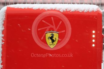 World © Octane Photographic Ltd. Formula 1 – Winter Test 1 – The 3rd day starts with snowfall at the circuit. Circuit de Barcelona-Catalunya, Spain. Wednesday 28th February 2018.