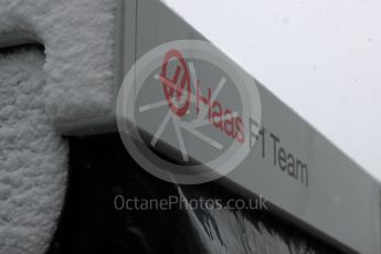 World © Octane Photographic Ltd. Formula 1 – Winter Test 1 – The 3rd day starts with snowfall at the circuit. Circuit de Barcelona-Catalunya, Spain. Wednesday 28th February 2018.