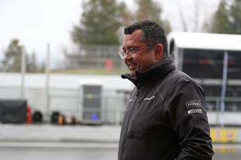 World © Octane Photographic Ltd. Formula 1 – Winter Test 1. McLaren - Eric Boullier. Circuit de Barcelona-Catalunya, Spain. Wednesday 28th February 2018.