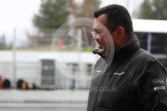 World © Octane Photographic Ltd. Formula 1 – Winter Test 1. McLaren - Eric Boullier. Circuit de Barcelona-Catalunya, Spain. Wednesday 28th February 2018.