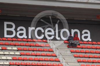 World © Octane Photographic Ltd. Formula 1 – Winter Test 1. Fans keep warm. Circuit de Barcelona-Catalunya, Spain. Wednesday 28th February 2018.