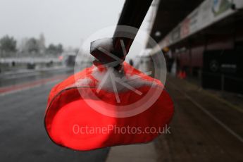 World © Octane Photographic Ltd. Formula 1 – Winter Test 1 – The 3rd day starts with snowfall at the circuit. Circuit de Barcelona-Catalunya, Spain. Wednesday 28th February 2018.