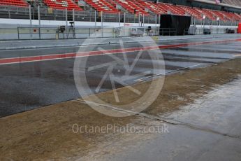 World © Octane Photographic Ltd. Formula 1 – Winter Test 1. Wet circuit after the snow disappears from the circuit. Circuit de Barcelona-Catalunya, Spain. Wednesday 28th February 2018.