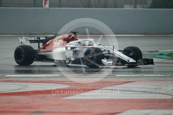 World © Octane Photographic Ltd. Formula 1 – Winter Test 1. Alfa Romeo Sauber F1 Team C37 – Marcus Ericsson. Circuit de Barcelona-Catalunya, Spain. Thursday 1st March 2018.