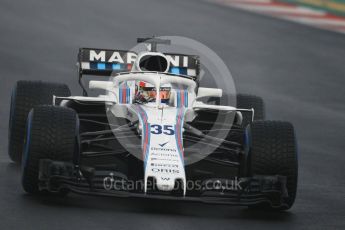 World © Octane Photographic Ltd. Formula 1 – Winter Test 1. Williams Martini Racing FW41 – Sergey Sirotkin. Circuit de Barcelona-Catalunya, Spain. Thursday 1st March 2018.