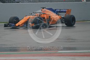 World © Octane Photographic Ltd. Formula 1 – Winter Test 1. McLaren MCL33 – Stoffel Vandoorne. Circuit de Barcelona-Catalunya, Spain. Thursday 1st March 2018.