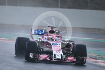 World © Octane Photographic Ltd. Formula 1 – Winter Test 1. Sahara Force India VJM11 - Sergio Perez. Circuit de Barcelona-Catalunya, Spain. Thursday 1st March 2018.