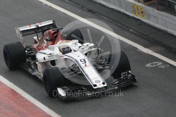 World © Octane Photographic Ltd. Formula 1 – Winter Test 1. Alfa Romeo Sauber F1 Team C37 – Marcus Ericsson. Circuit de Barcelona-Catalunya, Spain. Thursday 1st March 2018.