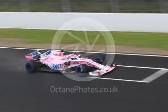 World © Octane Photographic Ltd. Formula 1 – Winter Test 1. Sahara Force India VJM11 Sergio Perez. Circuit de Barcelona-Catalunya, Spain. Thursday 1st March 2018.