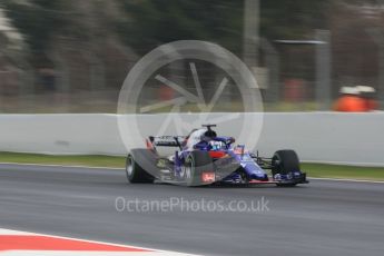 World © Octane Photographic Ltd. Formula 1 – Winter Test 1. Scuderia Toro Rosso STR13 – Pierre Gasly. Circuit de Barcelona-Catalunya, Spain. Thursday 1st March 2018.