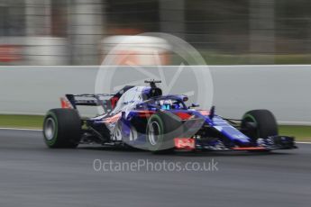 World © Octane Photographic Ltd. Formula 1 – Winter Test 1. Scuderia Toro Rosso STR13 – Pierre Gasly. Circuit de Barcelona-Catalunya, Spain. Thursday 1st March 2018.