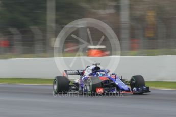 World © Octane Photographic Ltd. Formula 1 – Winter Test 1. Scuderia Toro Rosso STR13 – Pierre Gasly. Circuit de Barcelona-Catalunya, Spain. Thursday 1st March 2018.