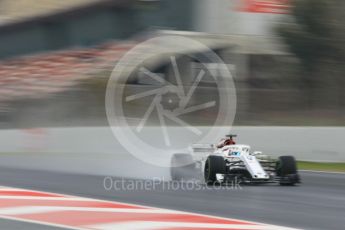 World © Octane Photographic Ltd. Formula 1 – Winter Test 1. Alfa Romeo Sauber F1 Team C37 – Marcus Ericsson. Circuit de Barcelona-Catalunya, Spain. Thursday 1st March 2018.