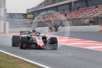 World © Octane Photographic Ltd. Formula 1 – Winter Test 1. Haas F1 Team VF-18 – Kevin Magnussen. Circuit de Barcelona-Catalunya, Spain. Thursday 1st March 2018.