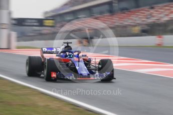 World © Octane Photographic Ltd. Formula 1 – Winter Test 1. Scuderia Toro Rosso STR13 – Pierre Gasly. Circuit de Barcelona-Catalunya, Spain. Thursday 1st March 2018.