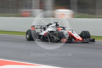 World © Octane Photographic Ltd. Formula 1 – Winter Test 1. Haas F1 Team VF-18 – Kevin Magnussen. Circuit de Barcelona-Catalunya, Spain. Thursday 1st March 2018.