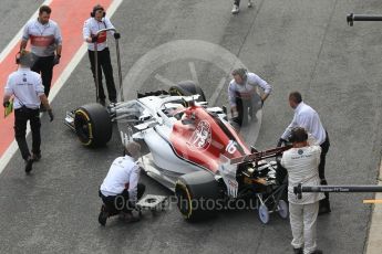 World © Octane Photographic Ltd. Formula 1 – Winter Test 1. Alfa Romeo Sauber F1 Team C37 – Charles Leclerc. Circuit de Barcelona-Catalunya, Spain. Thursday 1st March 2018.