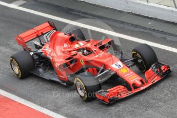 World © Octane Photographic Ltd. Formula 1 – Winter Test 1. Scuderia Ferrari SF71-H – Sebastian Vettel, Circuit de Barcelona-Catalunya, Spain. Thursday 1st March 2018.