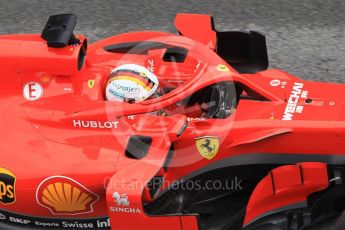 World © Octane Photographic Ltd. Formula 1 – Winter Test 1. Scuderia Ferrari SF71-H – Sebastian Vettel, Circuit de Barcelona-Catalunya, Spain. Thursday 1st March 2018.