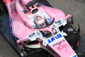 World © Octane Photographic Ltd. Formula 1 – Winter Test 1. Sahara Force India VJM11 Sergio Perez. Circuit de Barcelona-Catalunya, Spain. Thursday 1st March 2018.